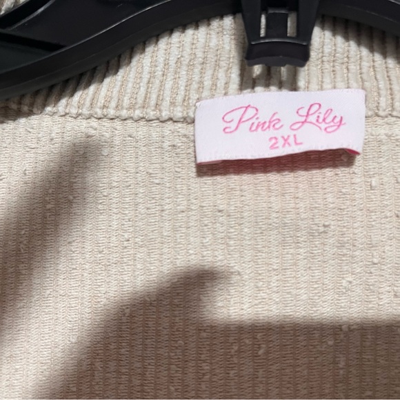 Pink lily Stone Colored Corded Raw Hem Jacket Size 2x-20 - Picture 8 of 11